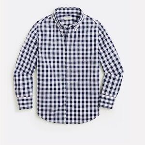 Crewcuts Kids Blue and White Plaid Button Down Shirt